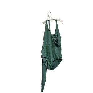 Onia Elena One Piece Solid Sage Green Swimsuit  Women’s Size X-Large B321AFA